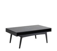 Furniture To Go Marte Coffee Table with Open Shelf in Black - 1 - Black - Black