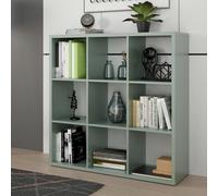 Furniture To Go Mauro 3x3 Storage Unit in Sage Green - W 107.2 X H 107.3 X D 32.9cm - 1 - Manufactured Wood