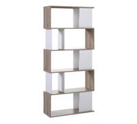 Furniture To Go Maze Open Bookcase 4 Shelves In Jackson Hickory Oak And White