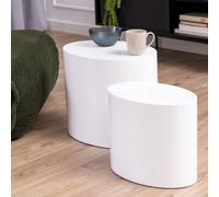 Indoor Furniture Group Furniture To Go Mice Oval Coffee Table In White Set Of 2, White