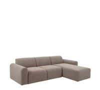 Furniture To Go Midfield Right Hand Facing 2 Seater Chaise Longue In Boucle Beige Fabric