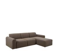 Furniture To Go Midfield Right Hand Facing 2 Seater Chaise Longue In Boucle Taupe Fabric