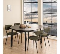 Furniture To Go Montreux Round Extending Dining Table In Black 115-154 Cm