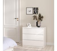 Indoor Furniture Group Furniture To Go Naia Chest Of 3 Drawers In White High Gloss, White