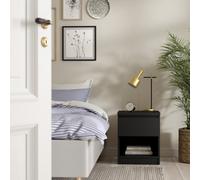 Furniture To Go Naia Bedside 1 Drawer 1 Shelf In Black Matt (W) 40.2 X (H) 49.5 X (D) 40Cm