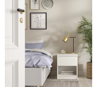Furniture To Go Naia Bedside 1 Drawer 1 Shelf In White (W) 40.4 X (H) 49.5 X (D) 40Cm