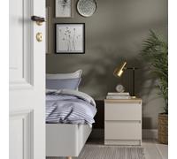 Furniture To Go Naia Bedside 2 Drawers In Cashmere Jackson Hickory (W) 40.4 X (H) 49.5 X (D) 50Cm