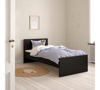 Furniture To Go Naia Single Bed 3Ft (90 X 190) In Black Matt, Black