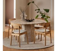 Furniture To Go Naxos Marble 5 Seater Dining Table - Brown
