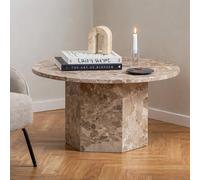 Furniture To Go Naxos Round Coffee Table In Brown Marble