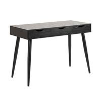 Florence Neptun 3 Drawer Black Office Desk - Furniture To Go - Wilko