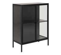Furniture To Go Newcastle Low 2 Door Display Cabinet In Matt Black