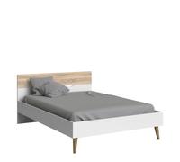 Furniture To Go Oslo Euro Double Bed (140 X 200) In White And Oak