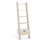 Furniture To Go Oslo Leaning Bookcase 1 Drawer White Oak