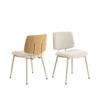 Furniture To Go Owen Dining Chair In Apia Fabric Beige Set Of 2