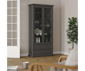 Furniture To Go Paris 2 Door 2 Drawer China Cabinet In Matt Grey