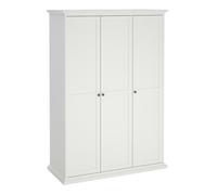 Furniture To Go Paris Wardrobe with 3 Doors in White - White - Malemine - 1
