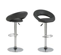 Indoor Furniture Group Furniture To Go Plump Black Swivel Bar Stool With Open Back, Black