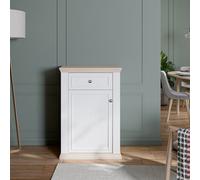 Furniture To Go Pontypool Shoe Cabinet With Drawer In White And A Riva Oak