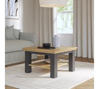 Furniture To Go Pontypool Small Coffee Table With Shelf In Wolfram Grey And Mauvella Oak