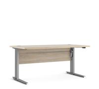 Prima Desk 150 cm In Oak Electric Controled Height - Silver