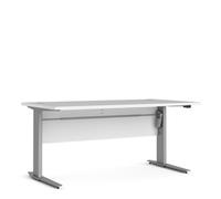 Prima 150cm Desk with Adjustable Legs - White/Steel