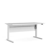 Furniture To Go Prima Desk 150 Cm In White With Height Adjustable Legs With Electric Control In White
