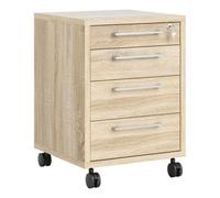 Furniture To Go Prima Mobile 4 Drawer Cabinet In Oak
