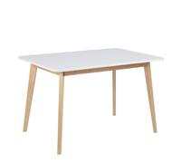 Raven Dining Table in White & Oak, none