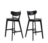Roxby Bar Stool in Oak Set of 2, Oak