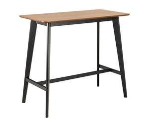 Furniture To Go Roxby Bar Table In Oak & Matte Black Base