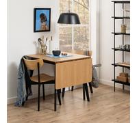 Furniture To Go Roxby Extending Dining Table 80-120Cm In Oak & Black Included 2 Roxby Dining Chairs In Black And Oak