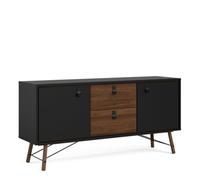 Ry Sideboard 2 doors Plus 2 drawers Matt Black Walnut, none