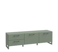 Furniture To Go Sali 2 Door 2 Drawer TV Unit in Sage Green - 1