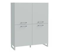 Furniture To Go Sali 4 Door Highboard in Light Grey - Grey - 109.9 - 1