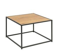 Furniture To Go Seaford Black Metal Coffee Table With Oak Top