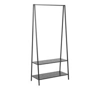 Furniture To Go Seaford Clothes Rack with 2 shelves in Black - 1