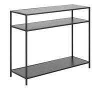 Indoor Furniture Group Furniture To Go Seaford Console Table With 2 Shelves In Black And Oak, Black