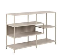 Furniture To Go Seaford Wide Grey Steel Bookcase With 4 Grey Melamine Shelves - grey - Wood - 1
