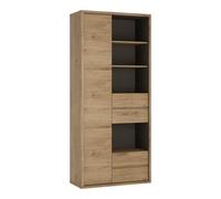Furniture To Go Shetland Tall Wide 1 Door 4 Drawer Bookcase
