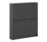 Shoes Shoe cabinet with 2 tilting doors and 1 layer Matt Black, none