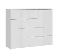 Furniture To Go Sienna Abstract Chest Of In White/White High Gloss, White