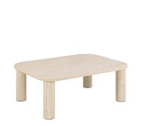 Furniture To Go Solano Rectangular Coffee Table In Light Travertine 100 X 75 Cm