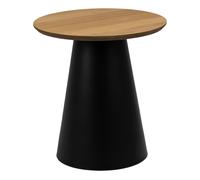Furniture To Go Soli Round Coffee Table In Oak/Black 45X48cm, Black