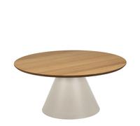 Furniture To Go Soli Round Coffee Table In Oak/grey 85X40Cm
