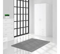 Furniture To Go Space Wardrobe - 2 Doors 3 Drawers In White 2000 (W) 77.6 X (H) 200.4 X (D) 49.5Cm