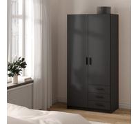 Furniture To Go Sprint Wardrobe With 2 Doors + 3 Drawers In Matt Grey