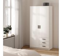 Furniture To Go Sprint Wardrobe With 2 Doors + 3 Drawers In White