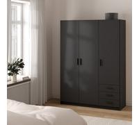 Furniture To Go Sprint Wardrobe With 3 Doors + 3 Drawers In Matt Grey