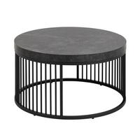 Furniture To Go Strington Round Coffee Table in Matt Black